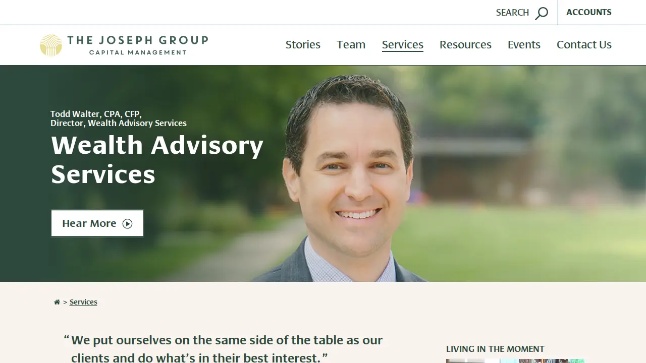 The Joseph Group Capital Management page