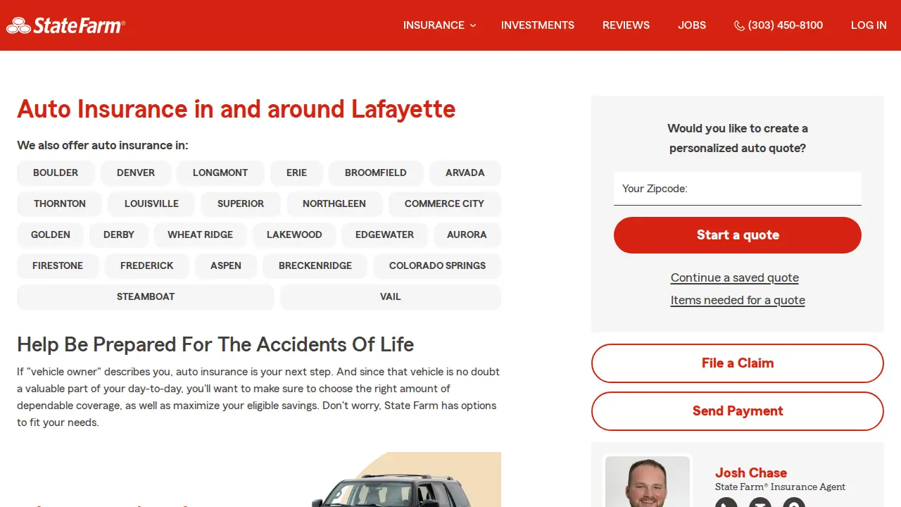 Josh Chase - State Farm Insurance Agent page