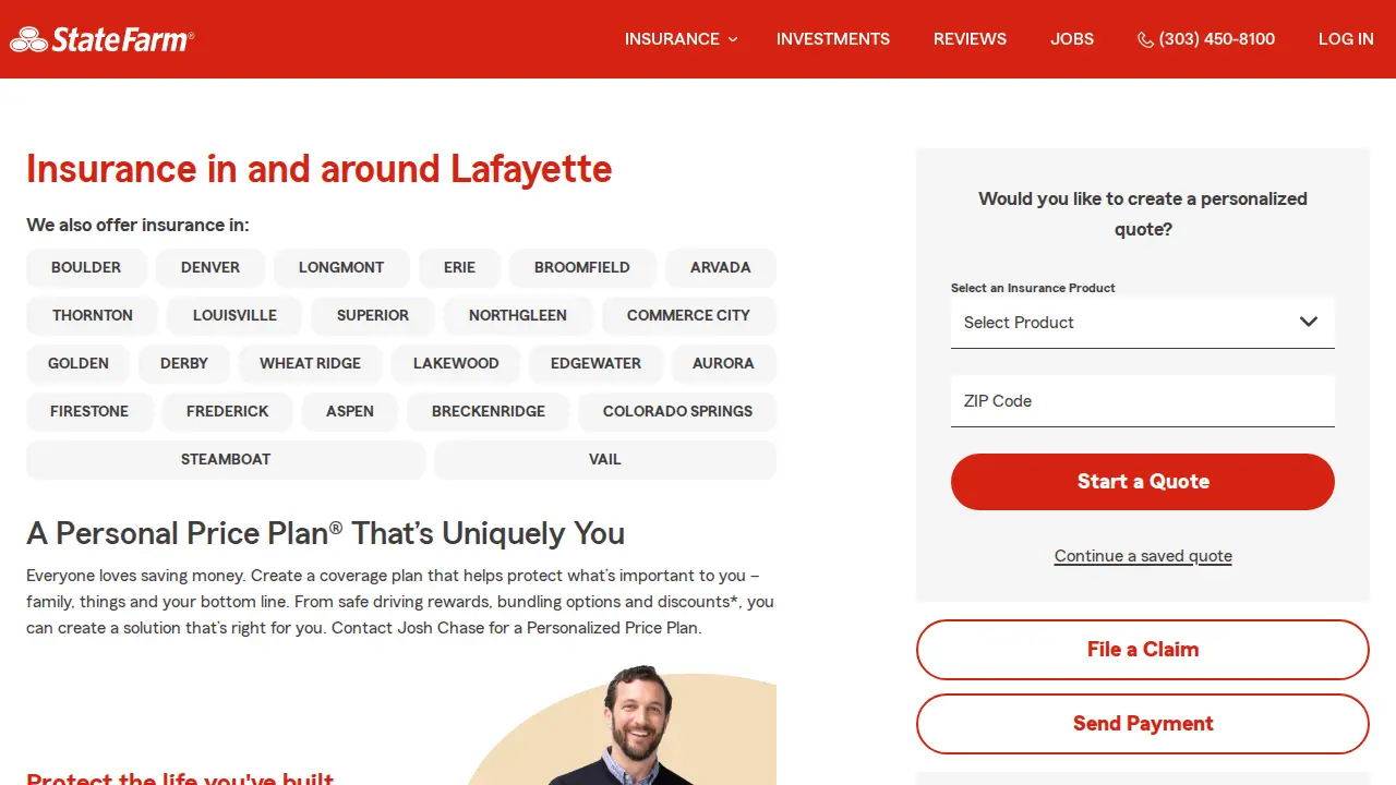 Josh Chase - State Farm Insurance Agent page