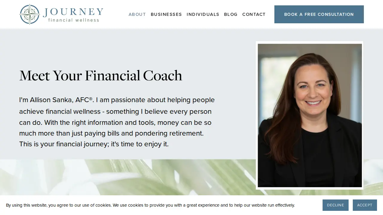 Journey Financial Wellness - Financial Coach / Accredited Financial Counselor page