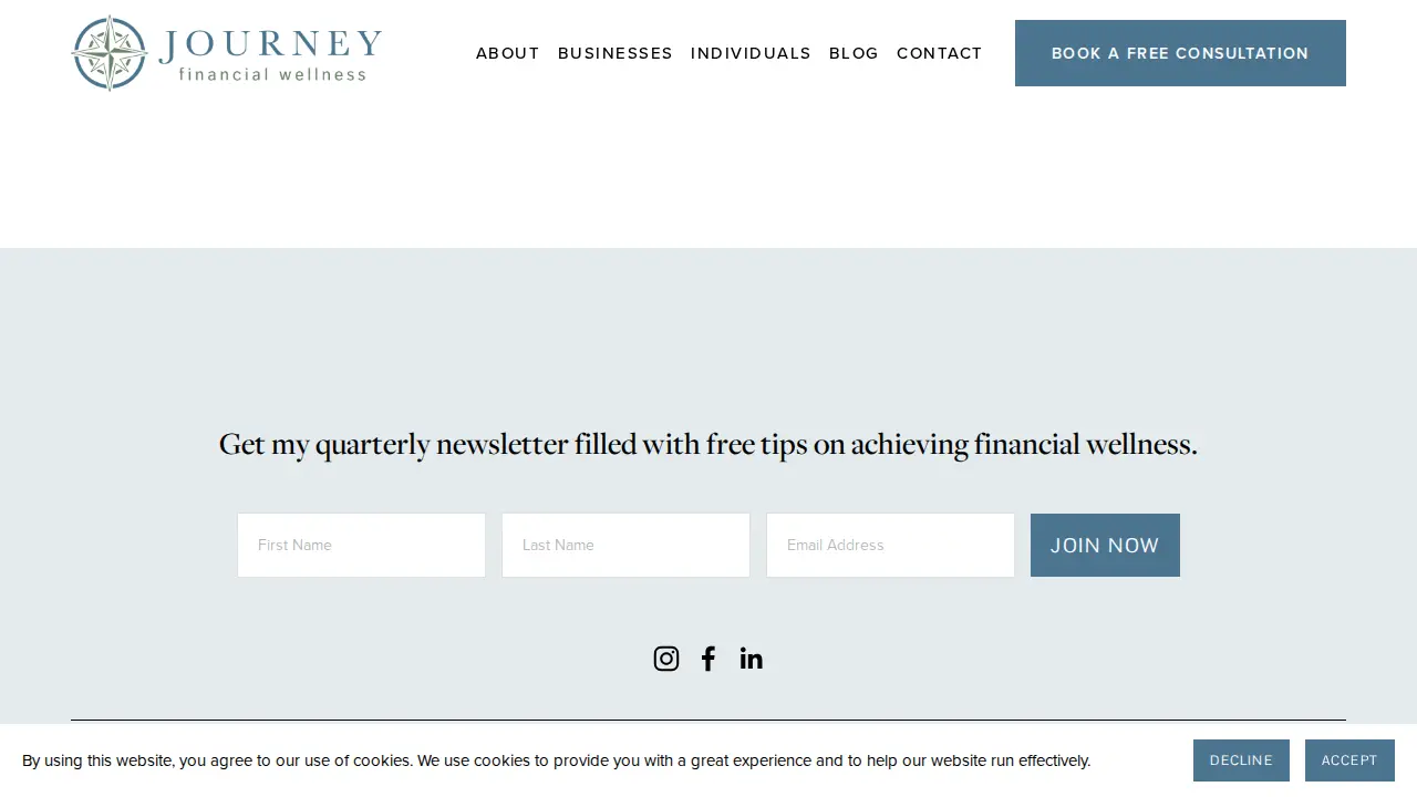 Journey Financial Wellness - Financial Coach / Accredited Financial Counselor page