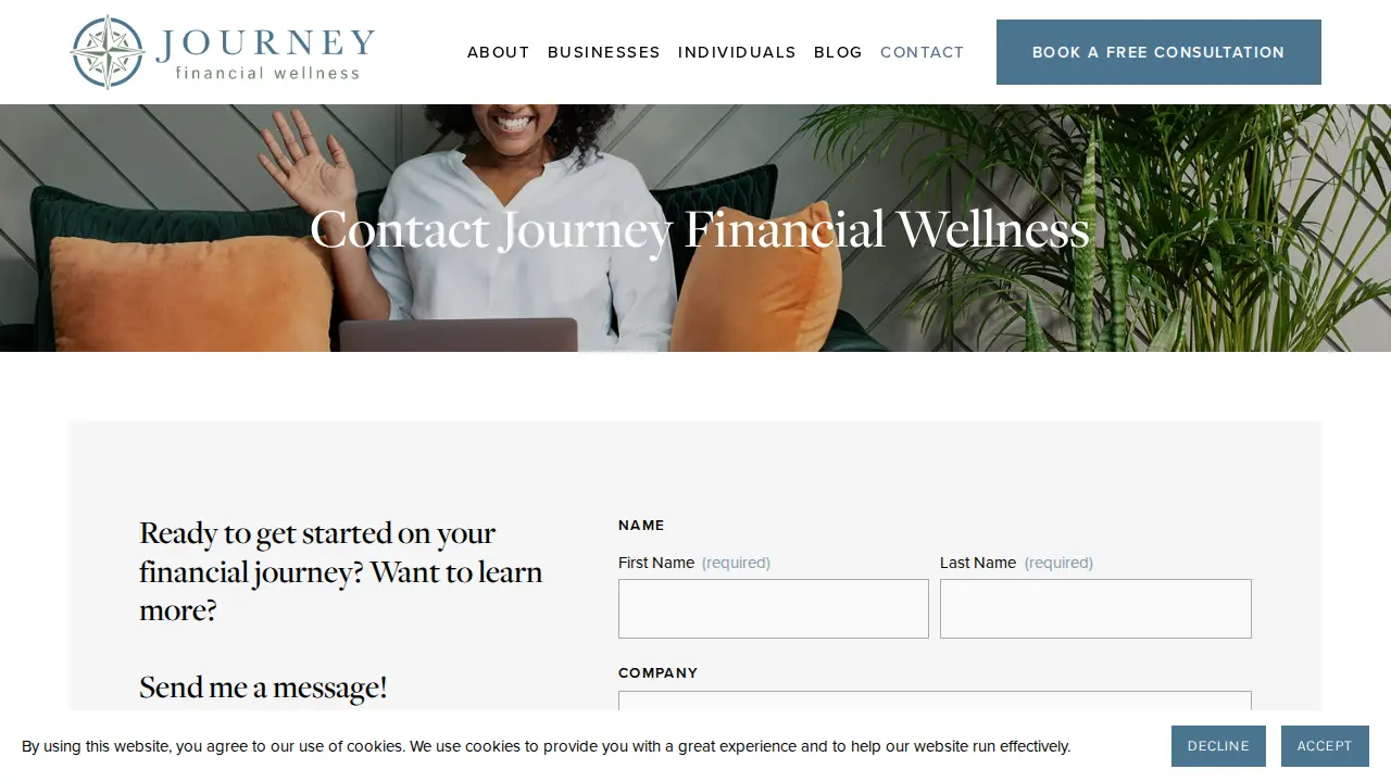 Journey Financial Wellness - Financial Coach / Accredited Financial Counselor page