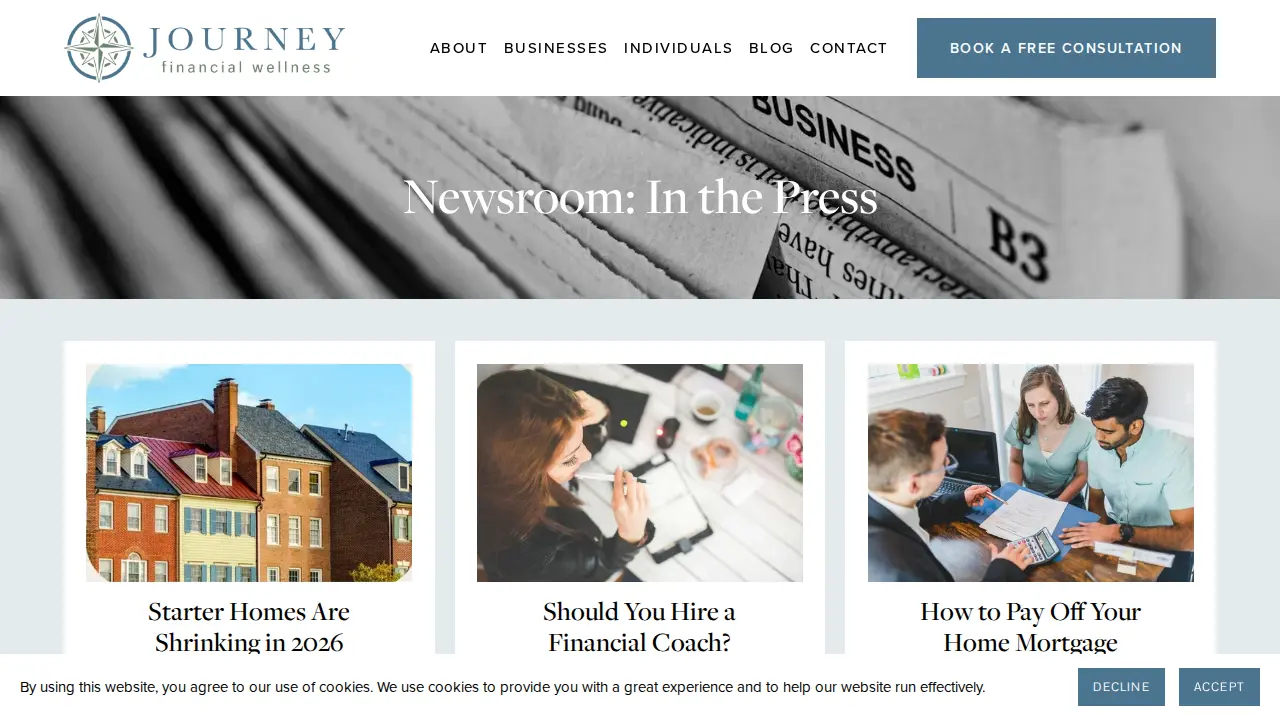 Journey Financial Wellness - Financial Coach / Accredited Financial Counselor page