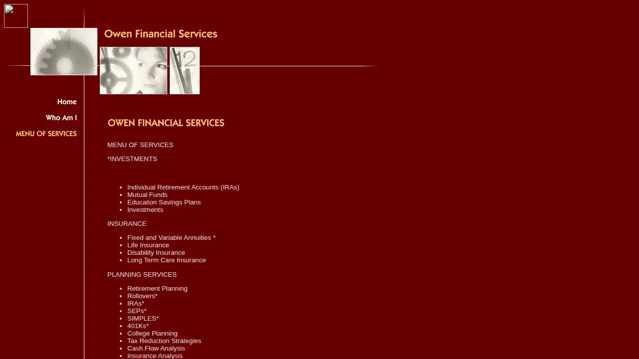 Owen Financial Services page