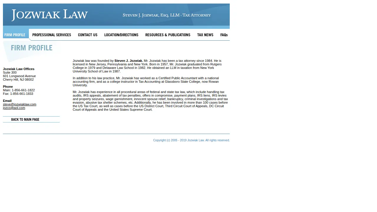 Jozwiak Law page