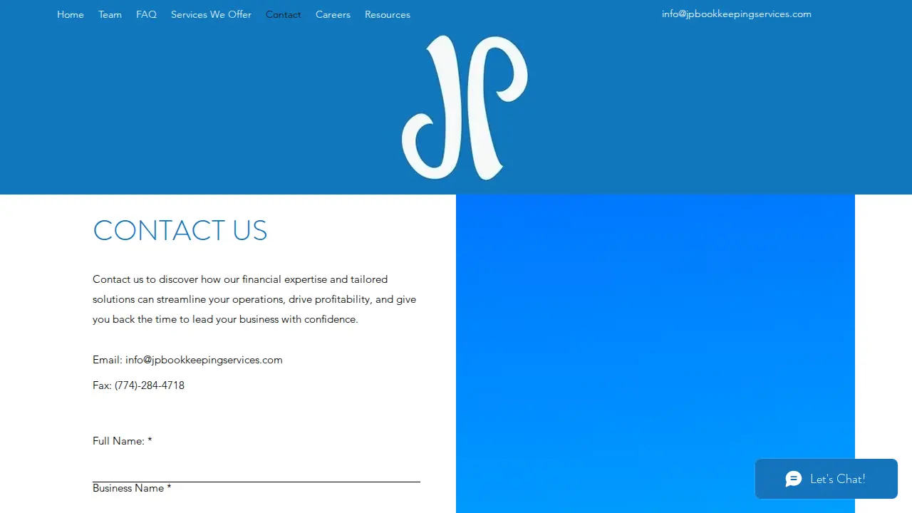 JP Bookkeeping Services Inc page