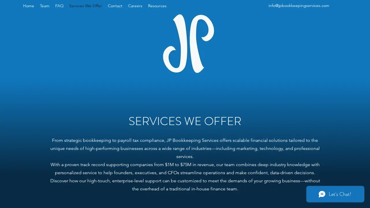 JP Bookkeeping Services Inc page