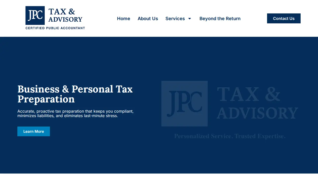 JPC Tax & Advisory page