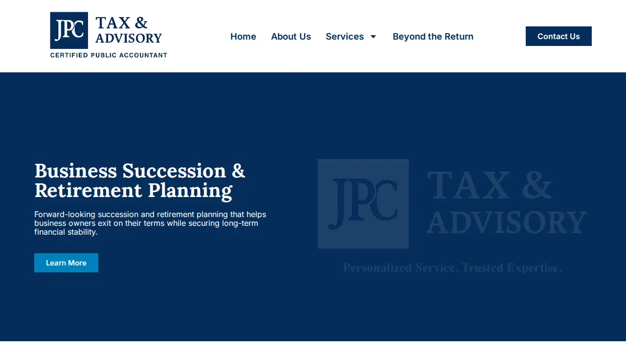 JPC Tax & Advisory page