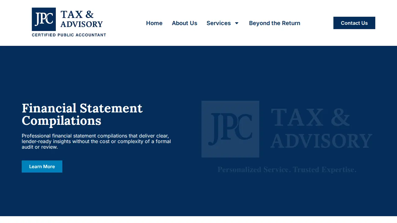 JPC Tax & Advisory page