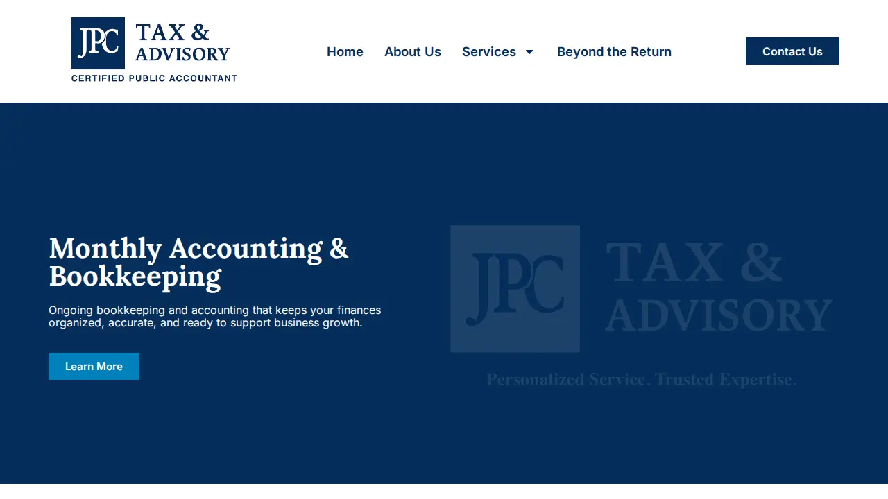 JPC Tax & Advisory page