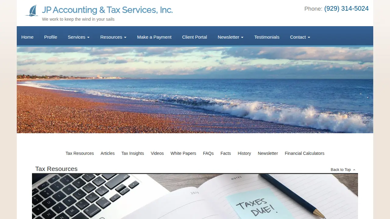 JP Accounting & Tax Services, Inc./J. Andrew Nam, CPA page