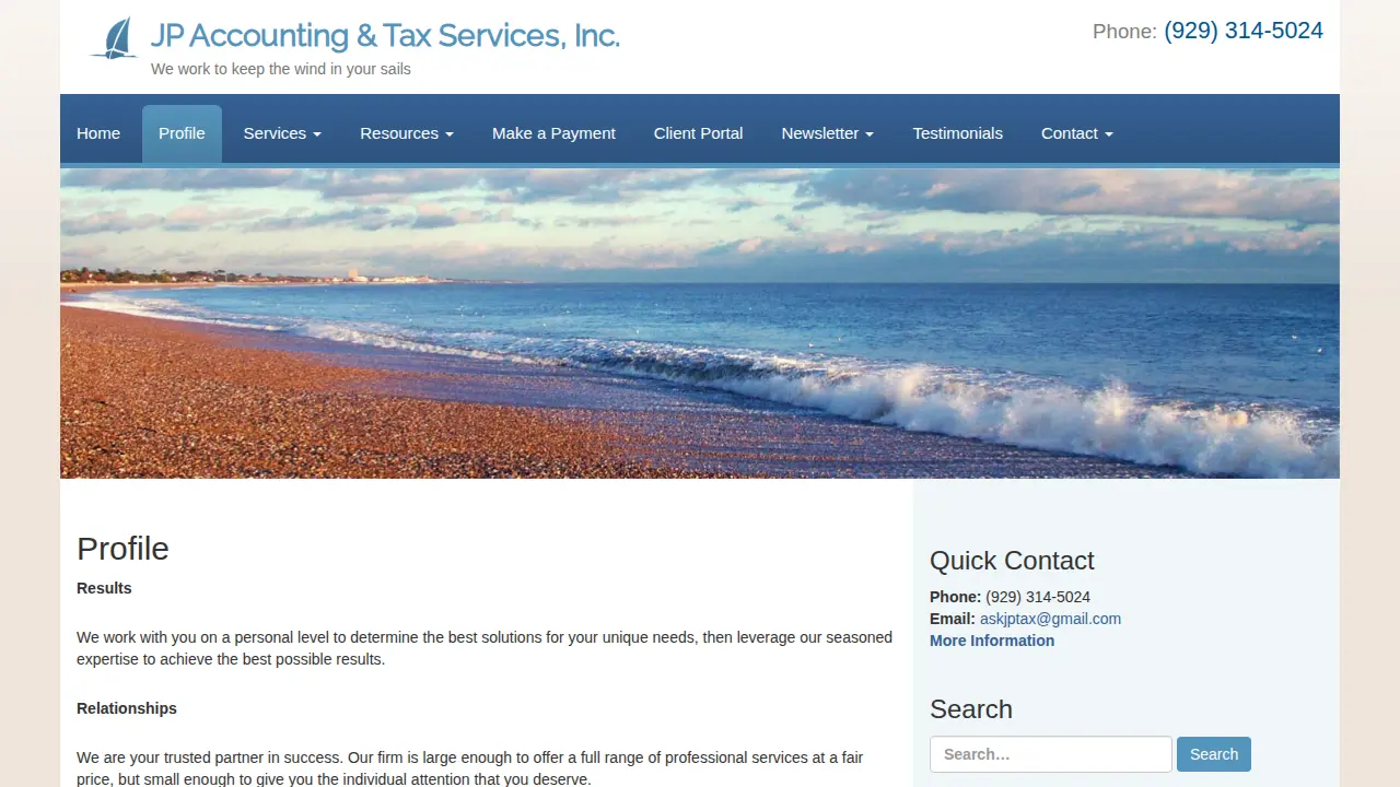 JP Accounting & Tax Services, Inc./J. Andrew Nam, CPA page