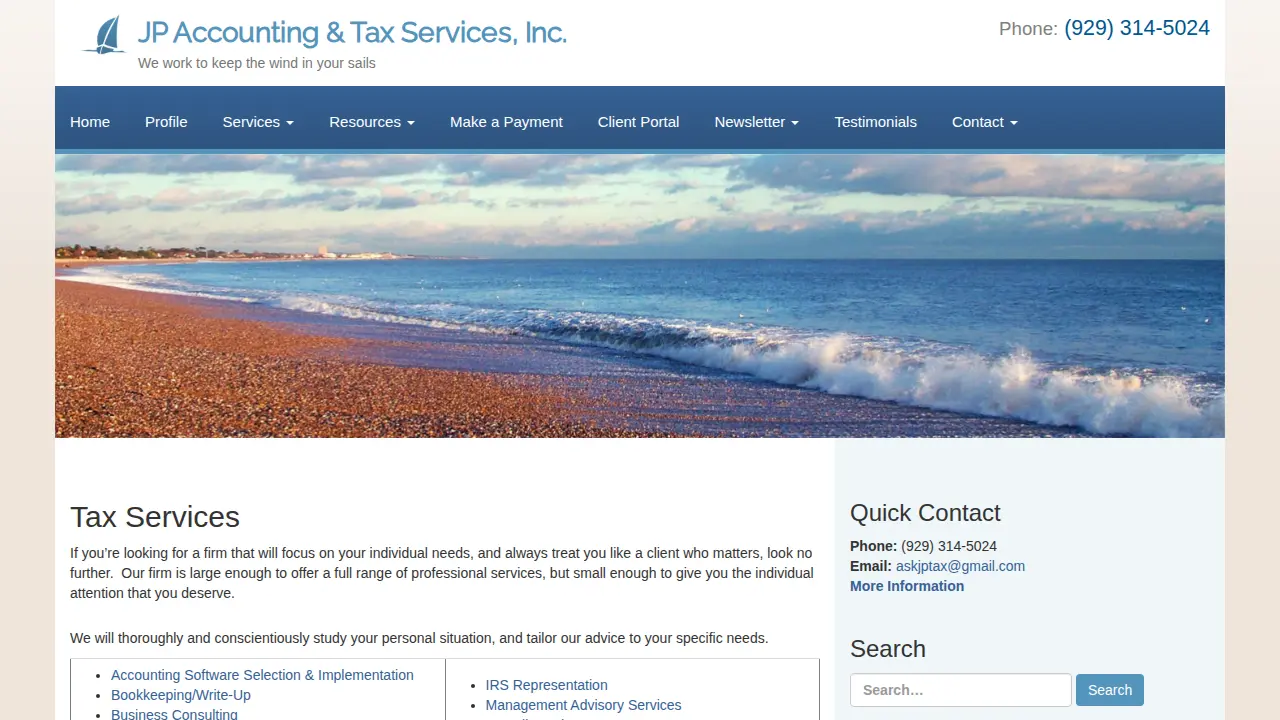 JP Accounting & Tax Services, Inc./J. Andrew Nam, CPA page