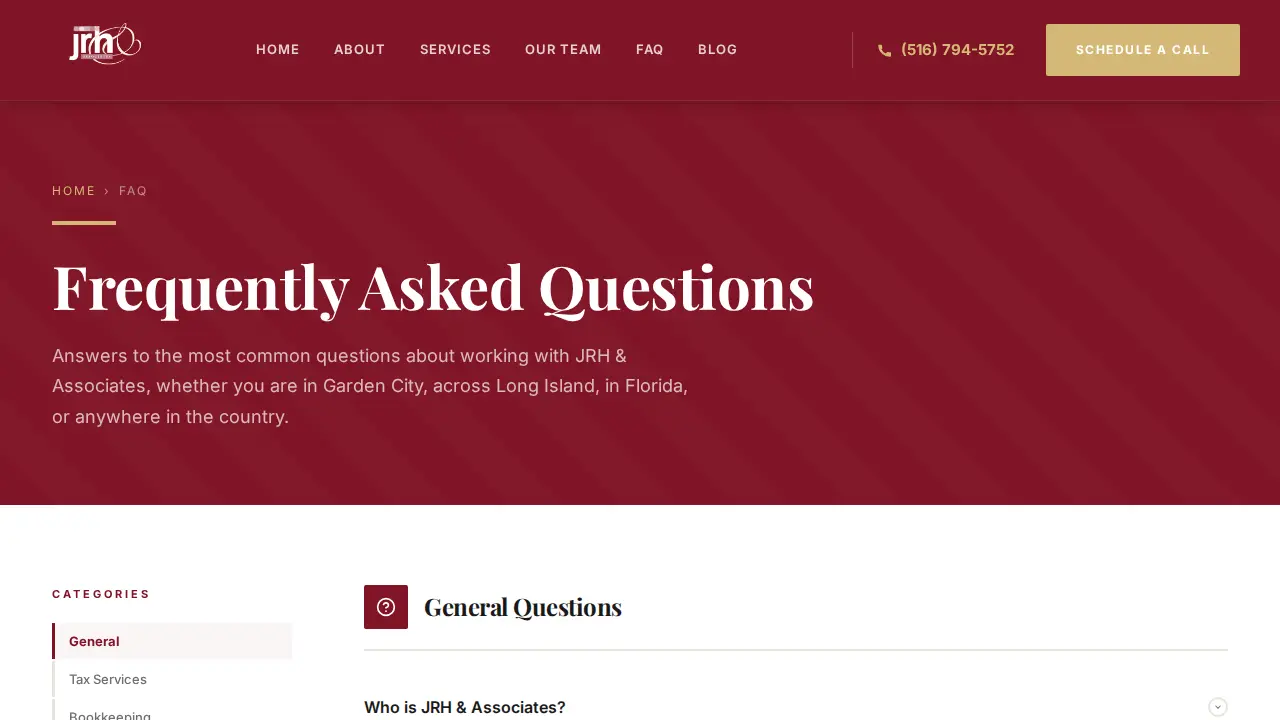 JRH & Associates, Inc. page