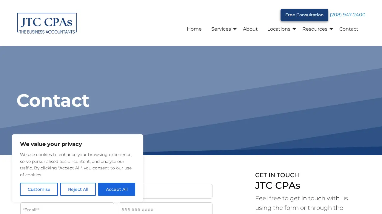 JTC CPAs Arlington page