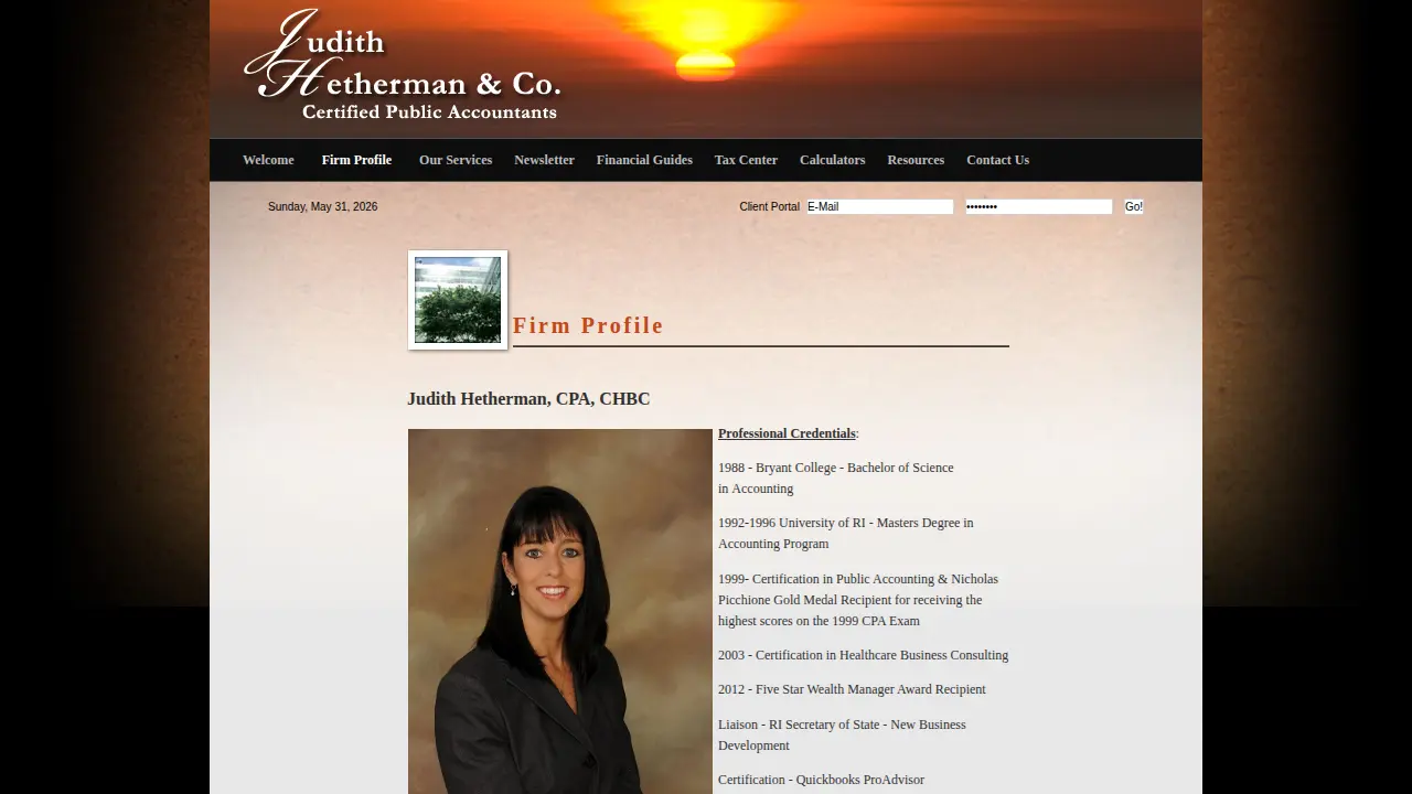 Judith Hetherman & Co, CPA's LLC page