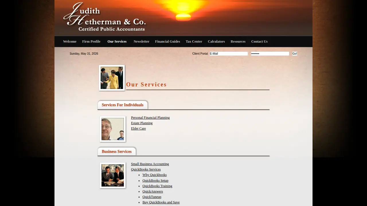 Judith Hetherman & Co, CPA's LLC page