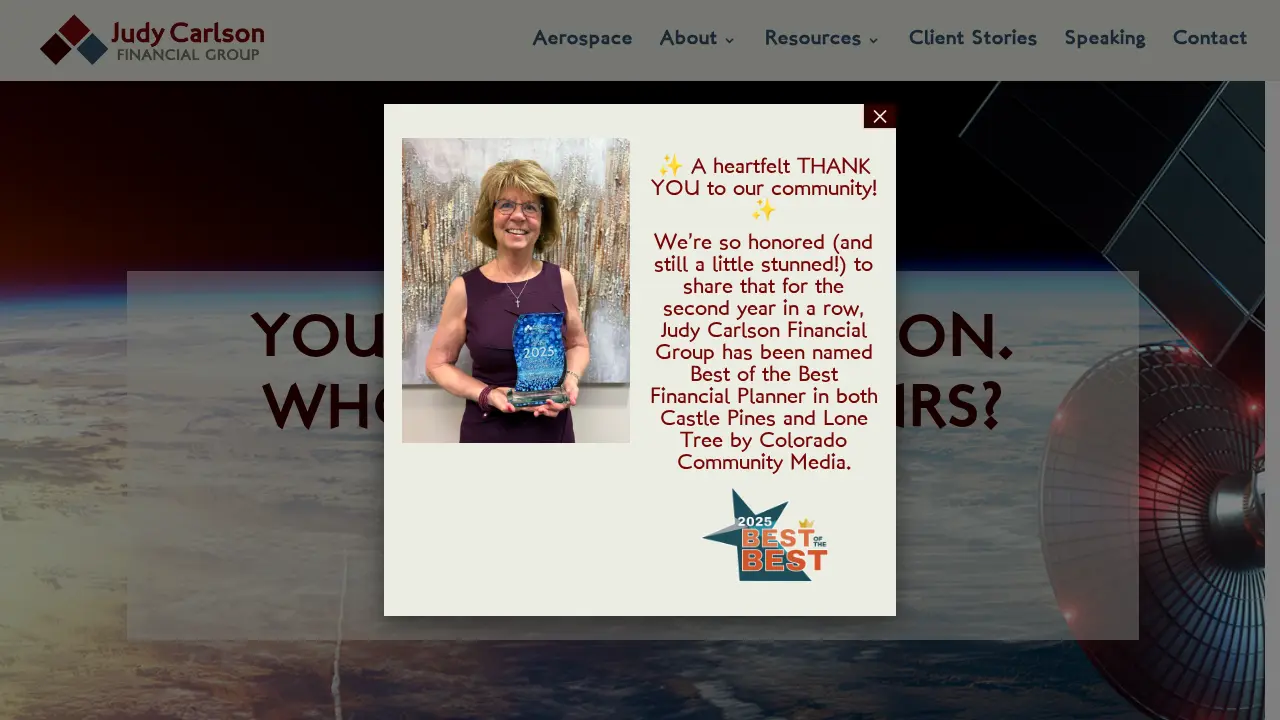 Judy Carlson Financial Group page
