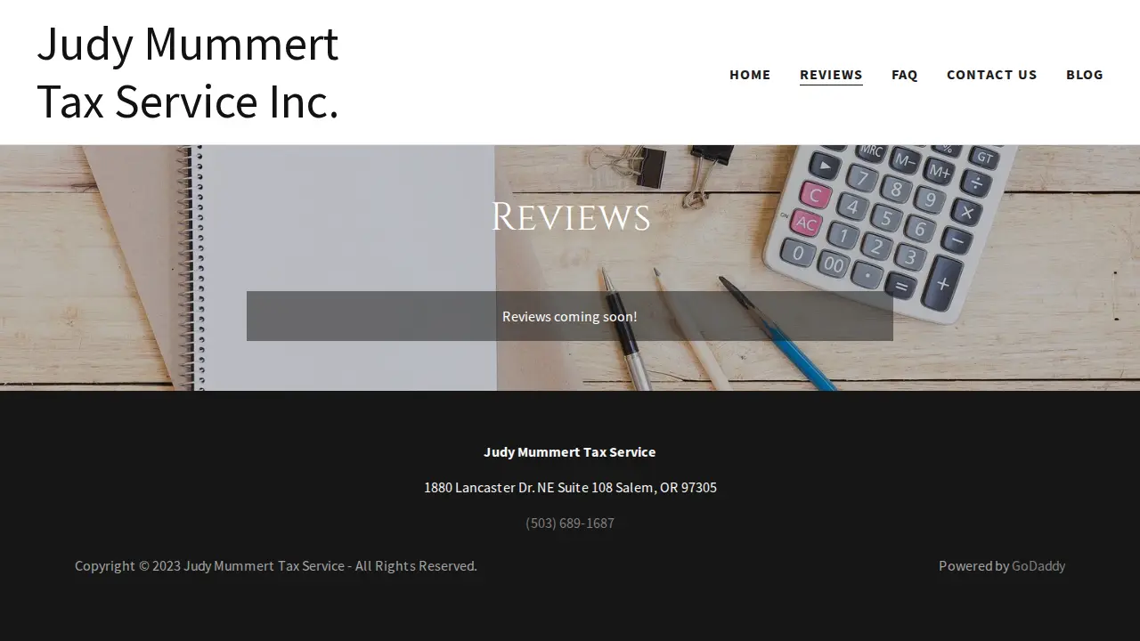 Judy Mummert Tax Service page