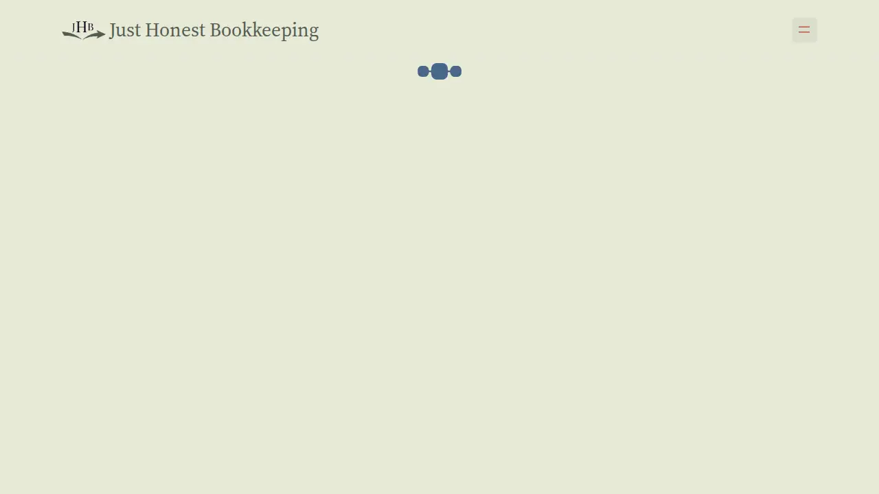 Just Honest Bookkeeping page