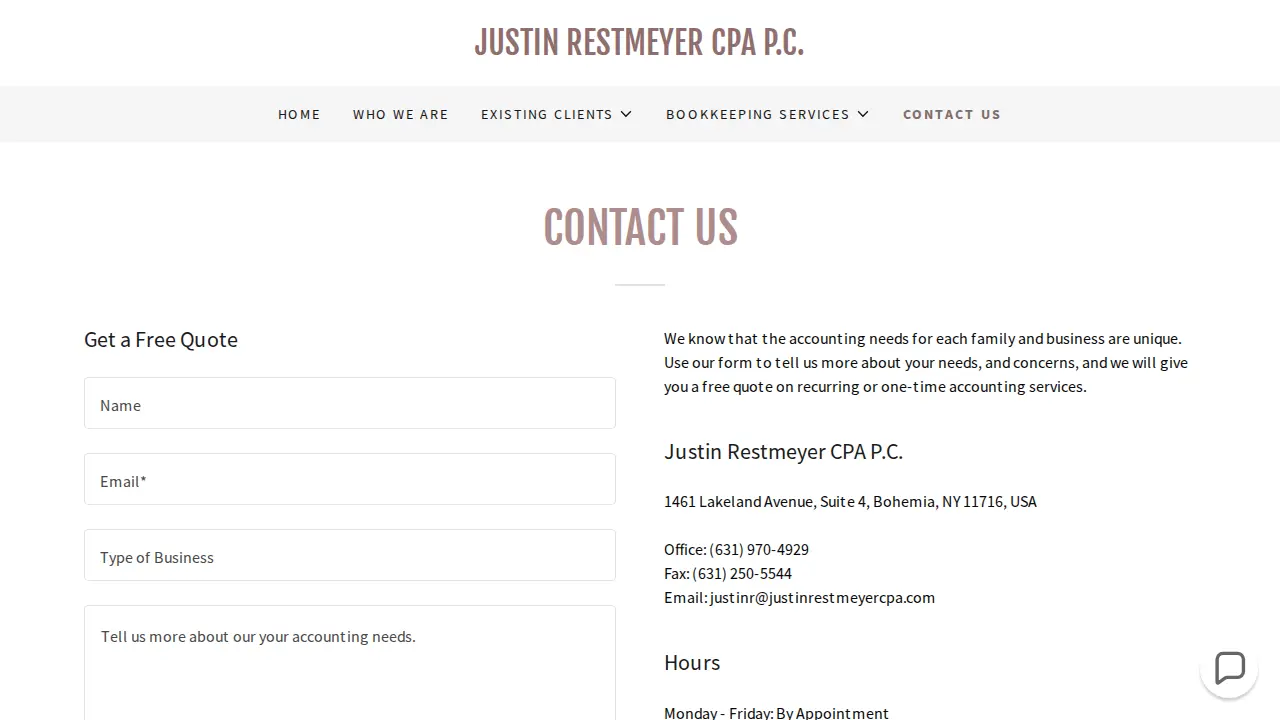 Justin D. Restmeyer CPA page