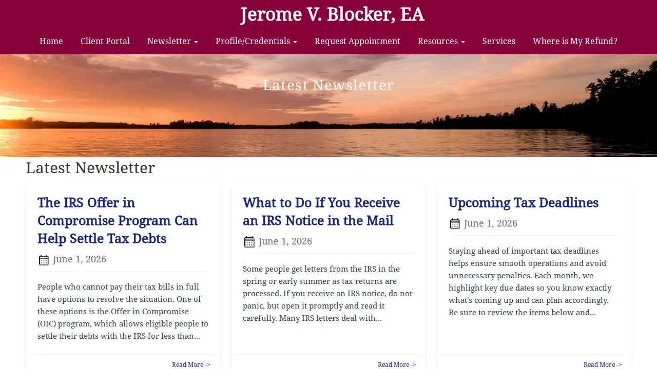 Jerome V. Blocker, EA page
