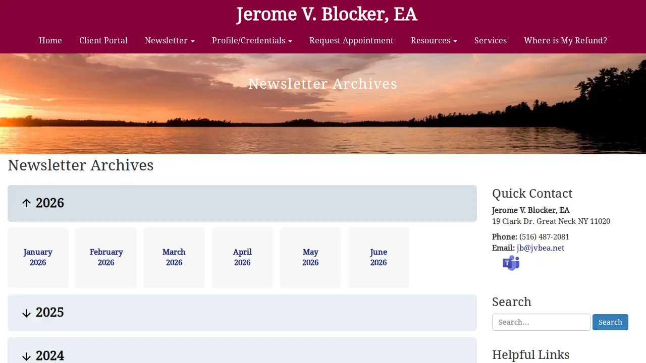 Jerome V. Blocker, EA page