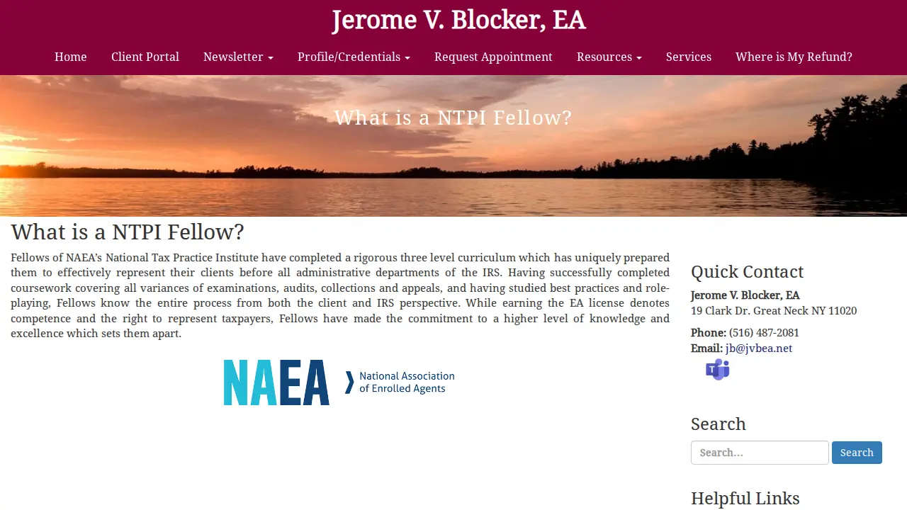 Jerome V. Blocker, EA page