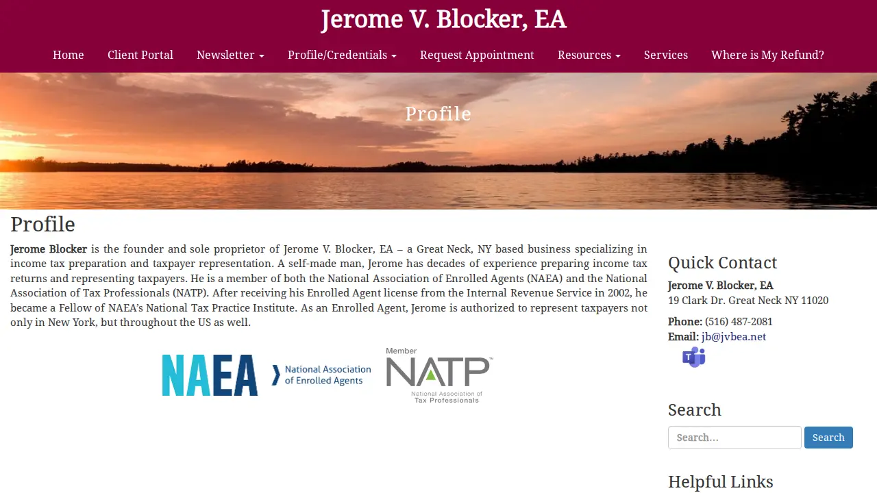 Jerome V. Blocker, EA page