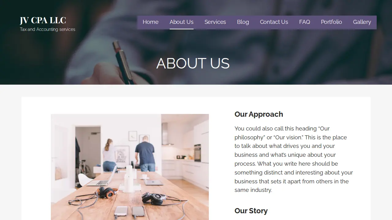 JV CPA LLC page