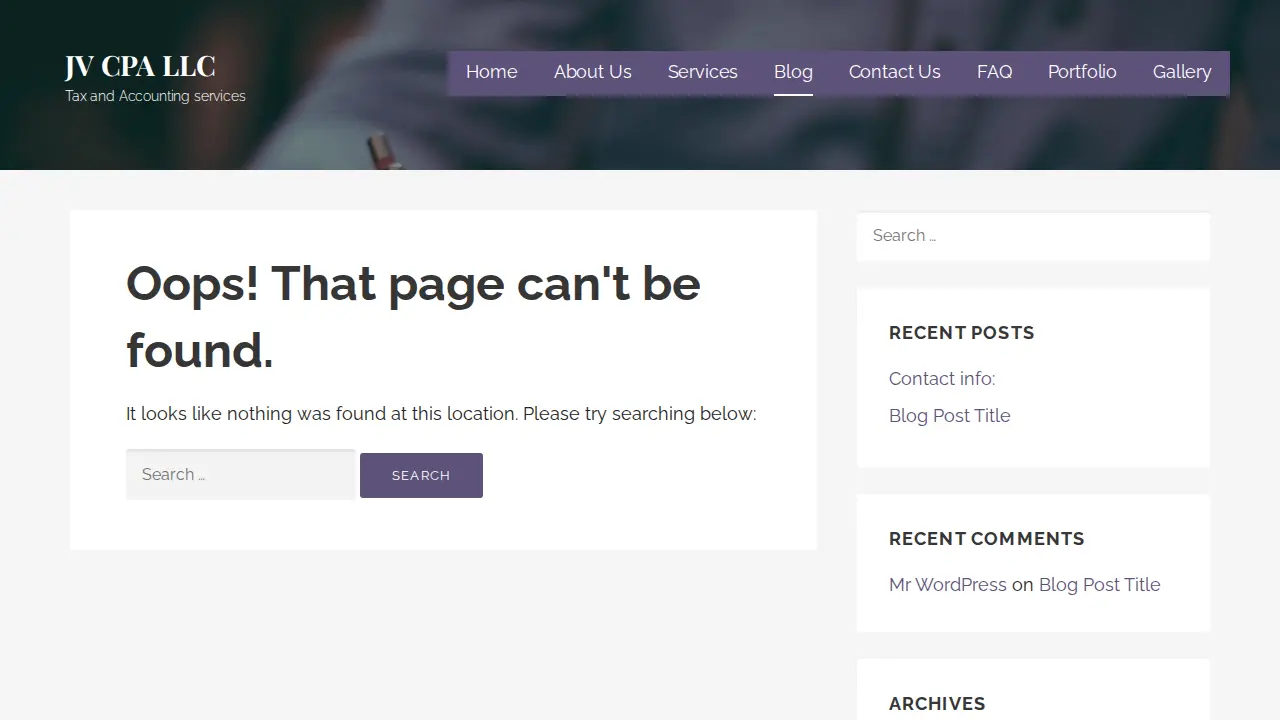 JV CPA LLC page