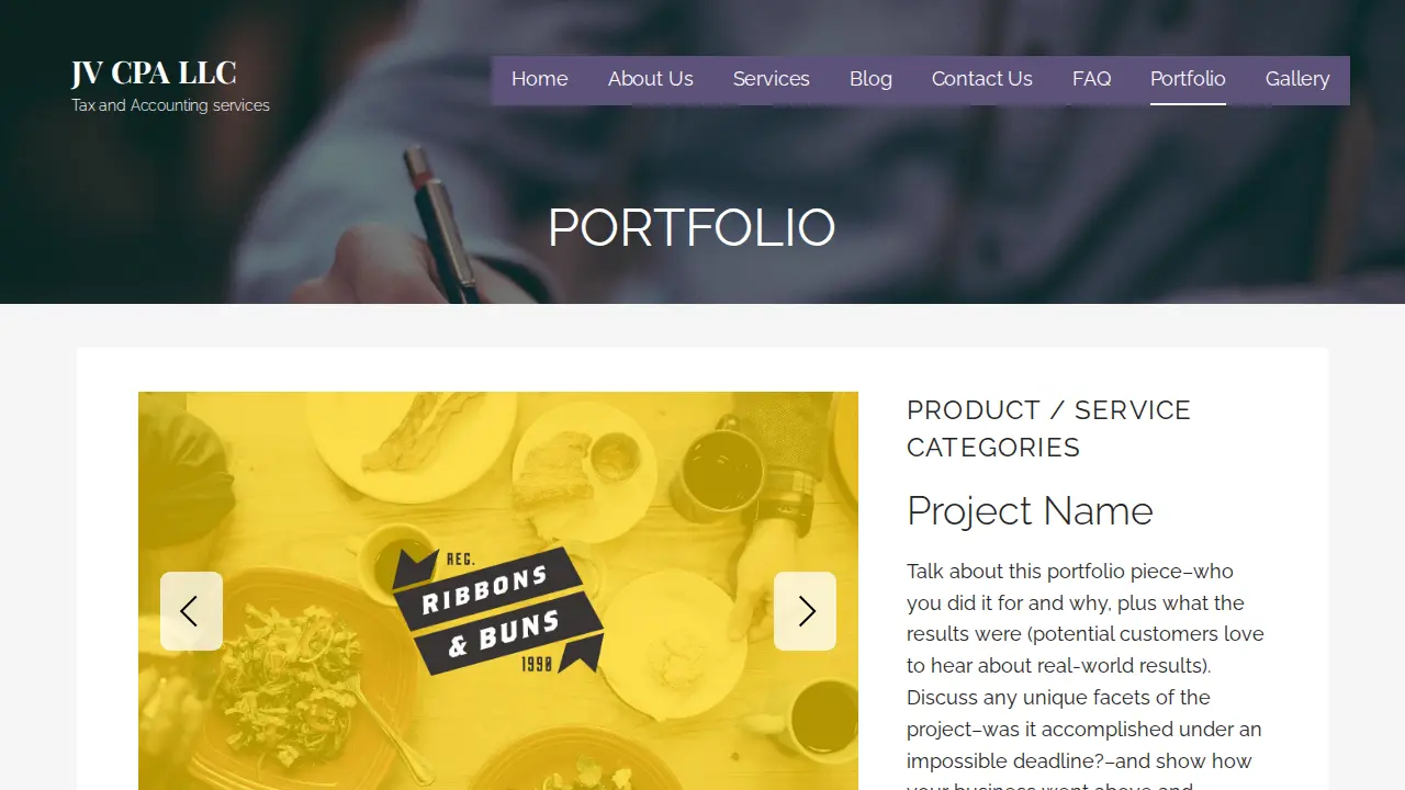 JV CPA LLC page
