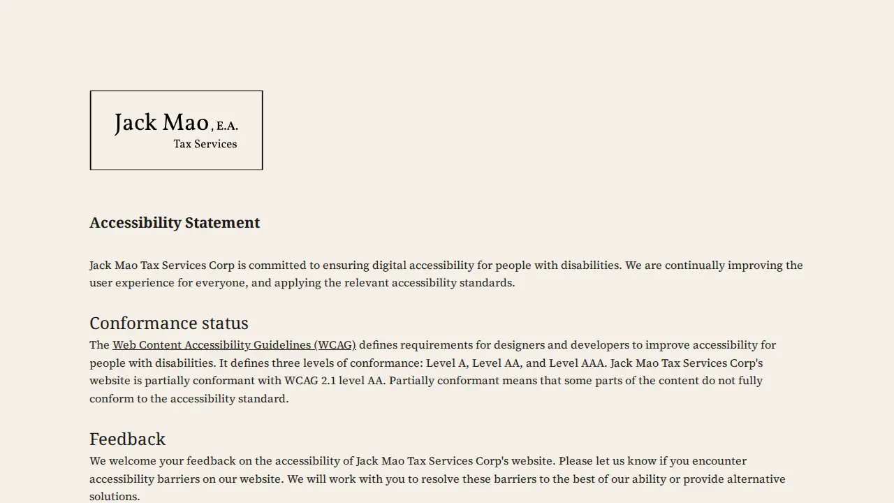 Jack Mao, EA - Tax Services - Palo Alto page