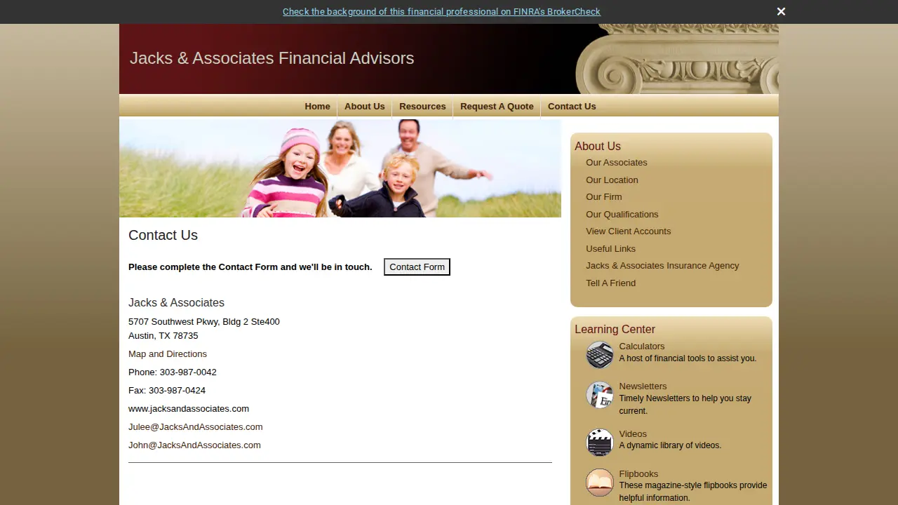 Jacks & Associates page