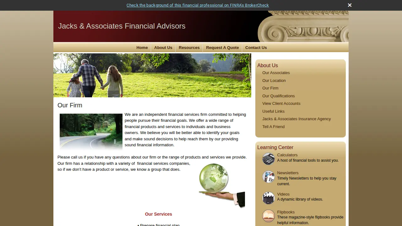 Jacks & Associates page