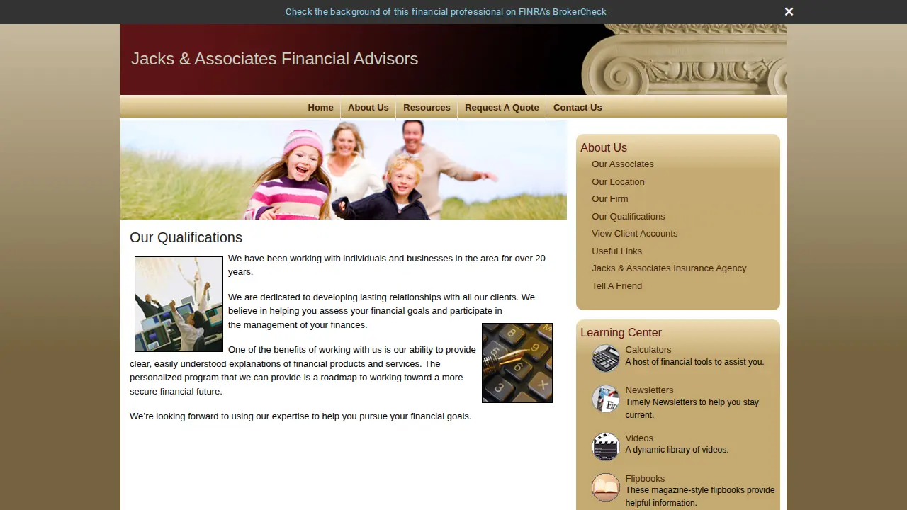 Jacks & Associates page