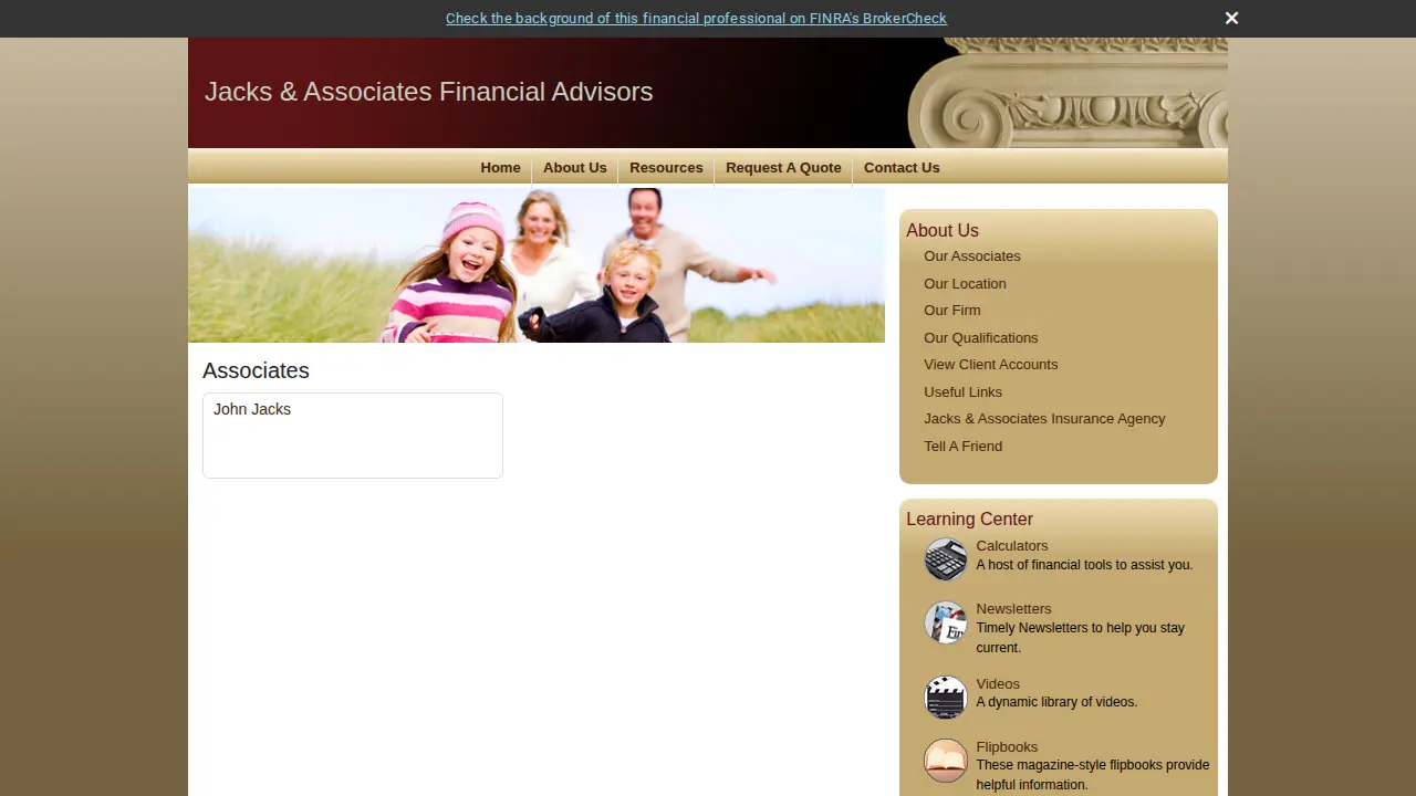 Jacks & Associates page
