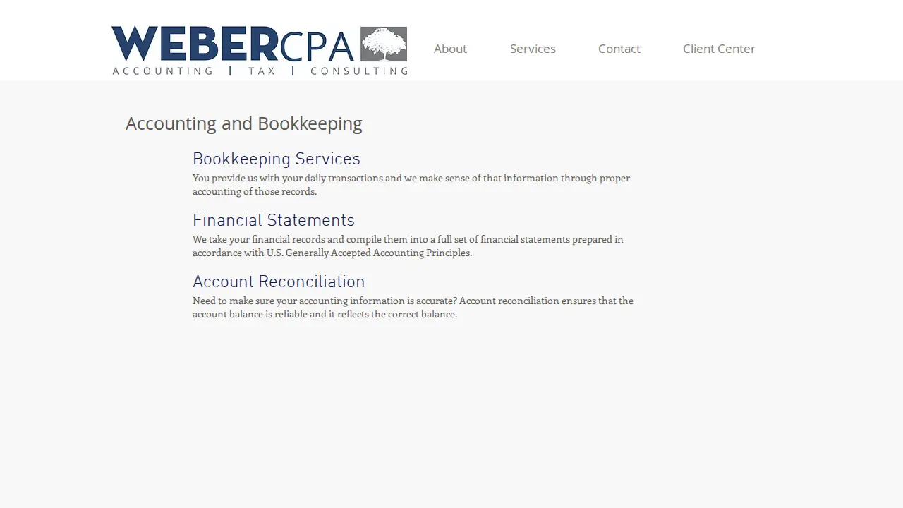 Weber CPA LLC page