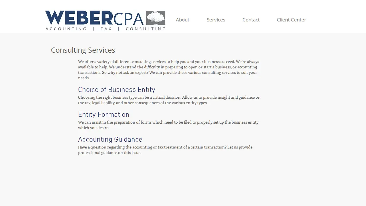 Weber CPA LLC page