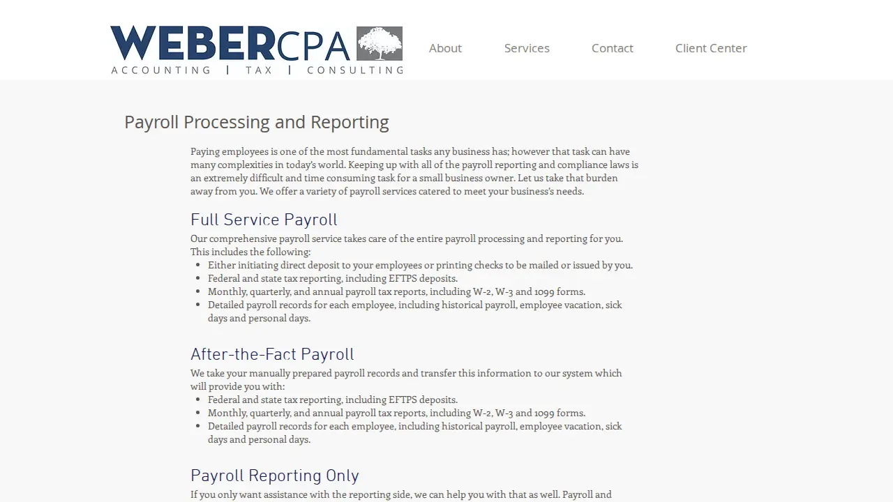 Weber CPA LLC page