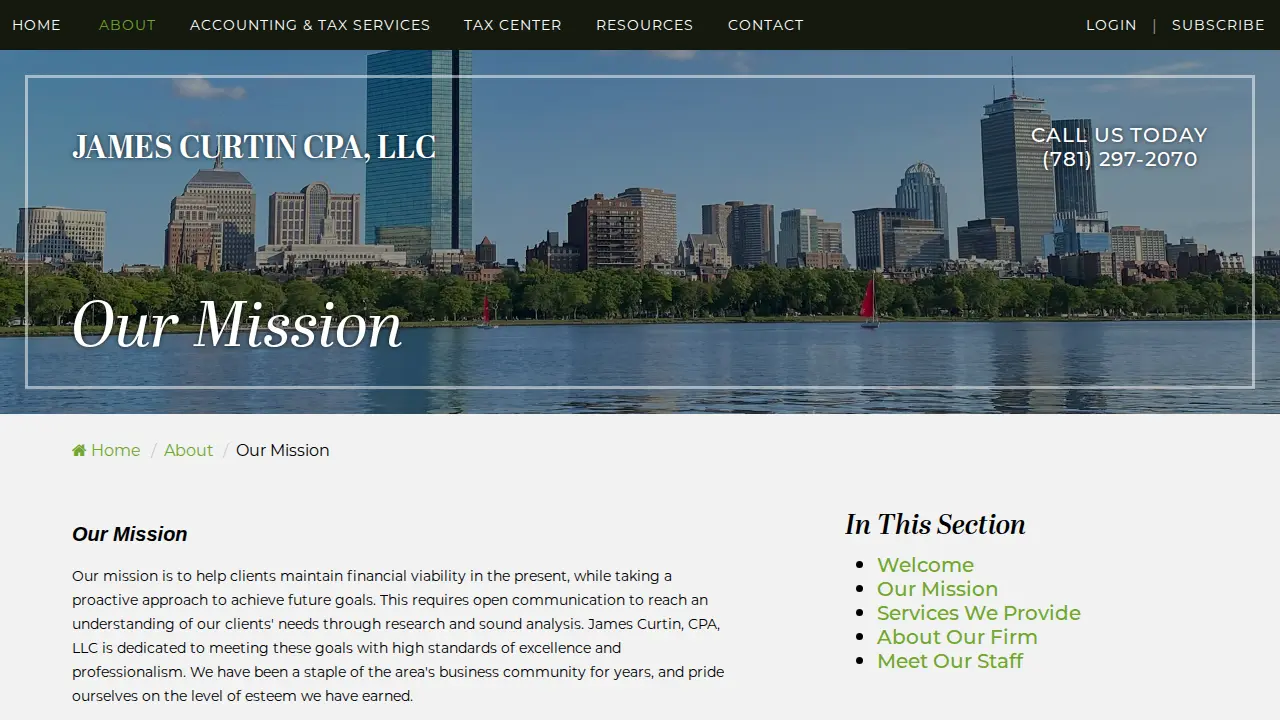 James Curtin CPA LLC page