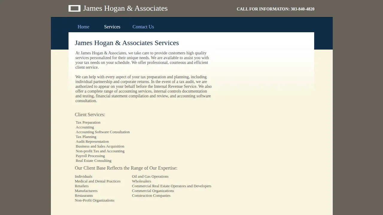 Hogan James w CPA page