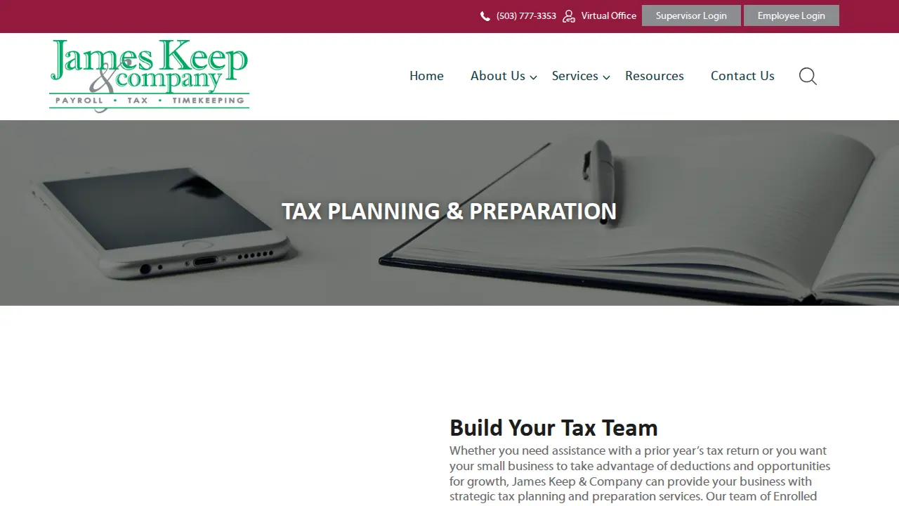 James Keep & Co page