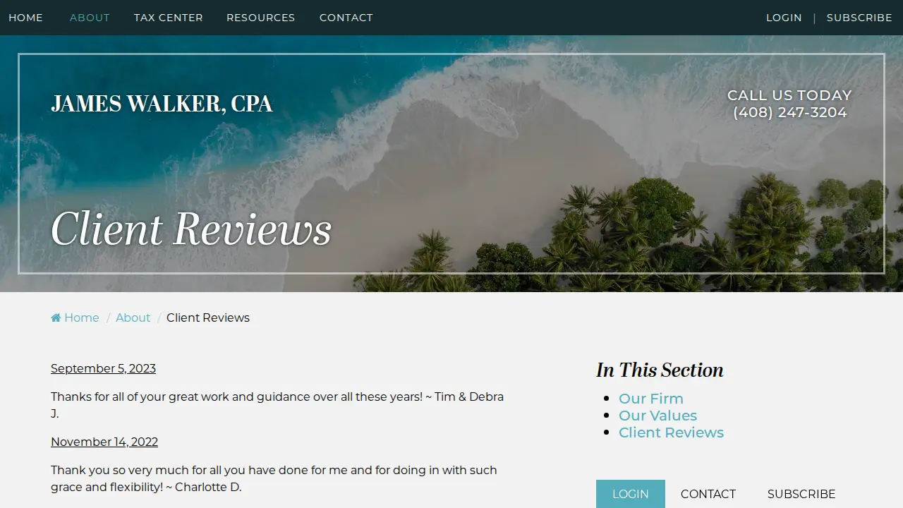 Walker James P CPA page