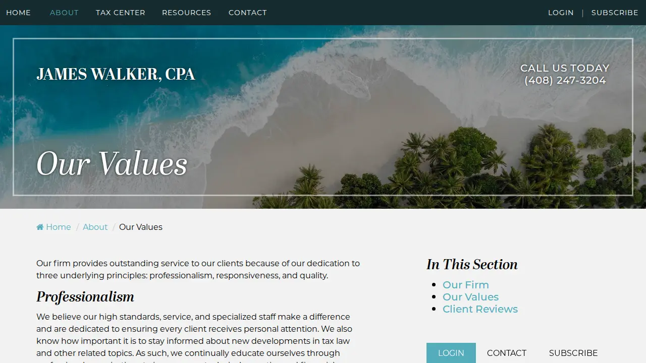 Walker James P CPA page