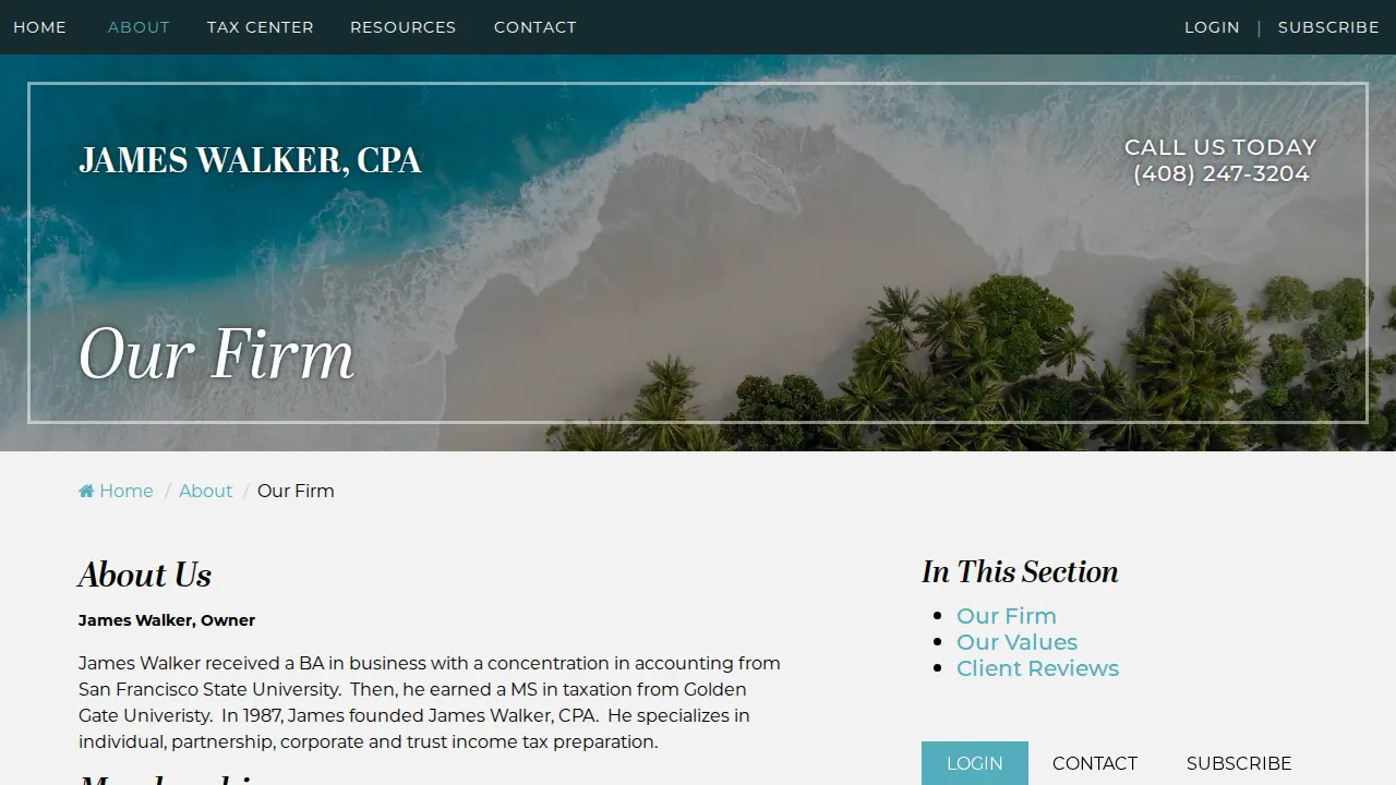 Walker James P CPA page