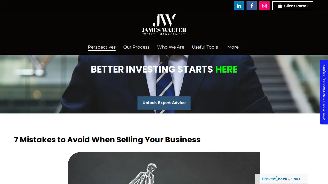 James Walter Wealth Management page