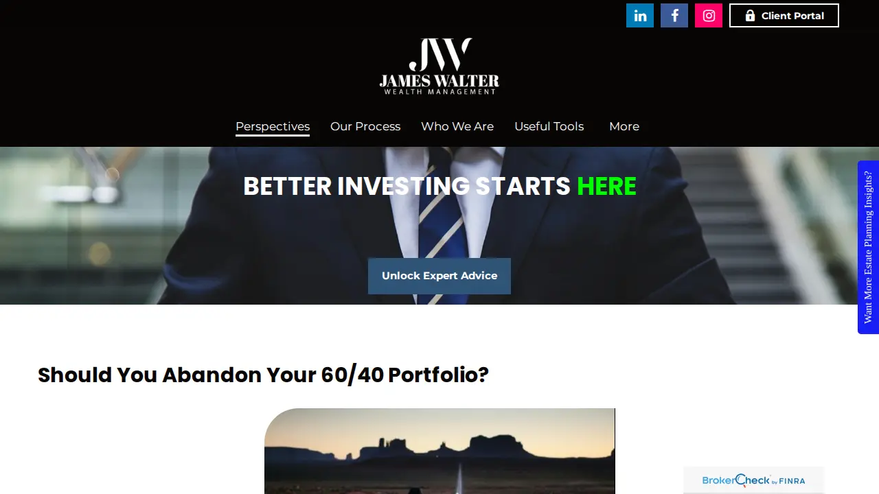 James Walter Wealth Management page
