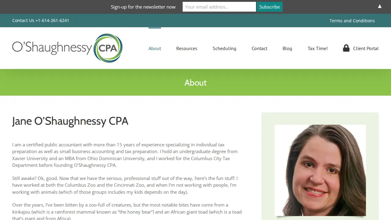 O'Shaughnessy CPA page